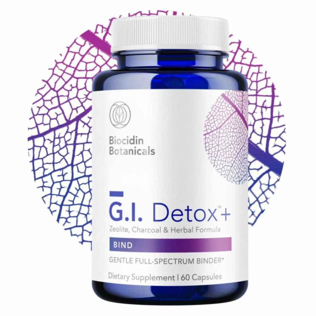 Bottle of GI Detox binder supplement