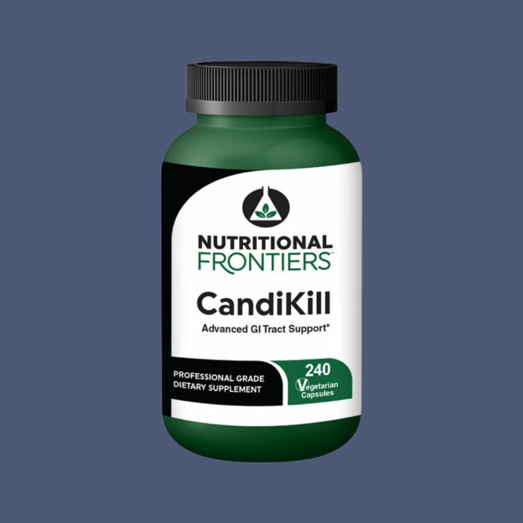 Bottle of Candikill supplement