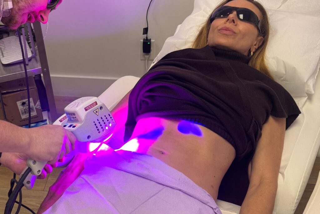 Elizabeth Tringali, PA-C undergoing Firefly Light Therapy